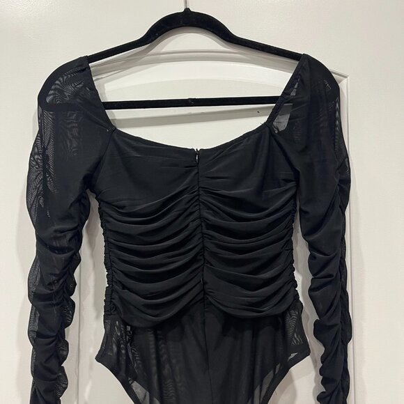 Princess Polly Black mesh bodysuit - Picture 3 of 4